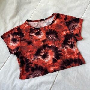 VINTAGE TIE DYE BABY TEE CROPPED